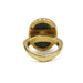 Bague 53 Bague or jaune et aventurine verte 58 Facettes 210111R