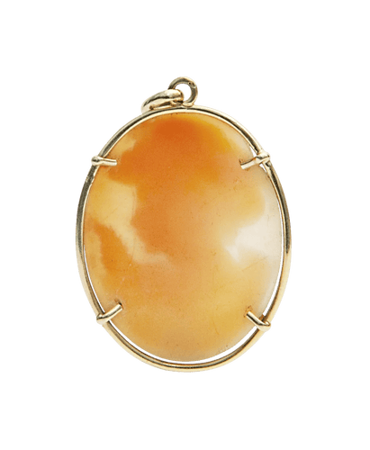 Pendant Large Pendant cameo 18K Yellow Gold 58 Facettes BO220414/GRANDCAMEEROSEORANGE