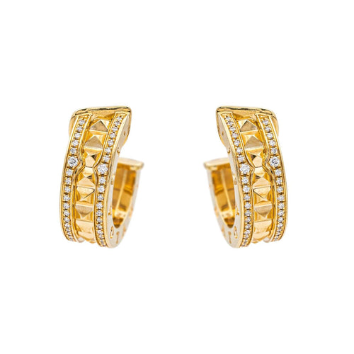 Boucles d'oreilles Bulgari Boucles d'oreilles Créoles B.Zéro1 Or jaune Diamant 58 Facettes 4173764RV