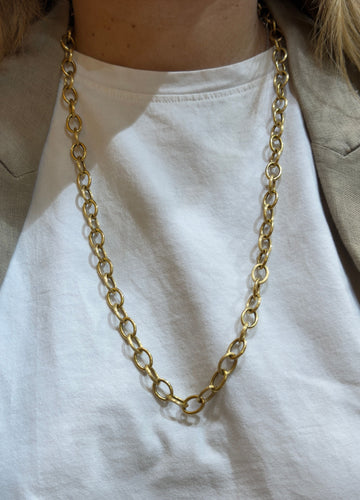 Collier Collier maille créole en or jaune 18 carats 58 Facettes