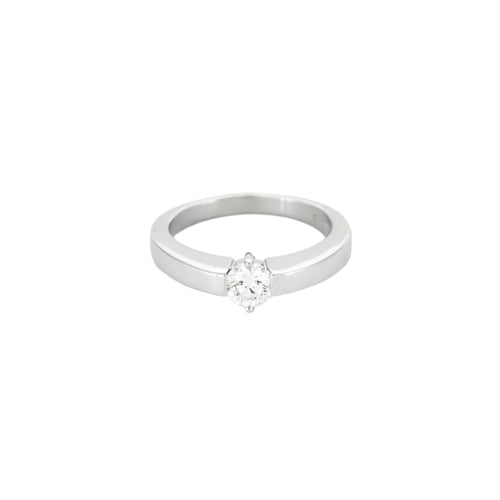 Bague 54 Bague solitaire en or blanc et diamant 58 Facettes GU293