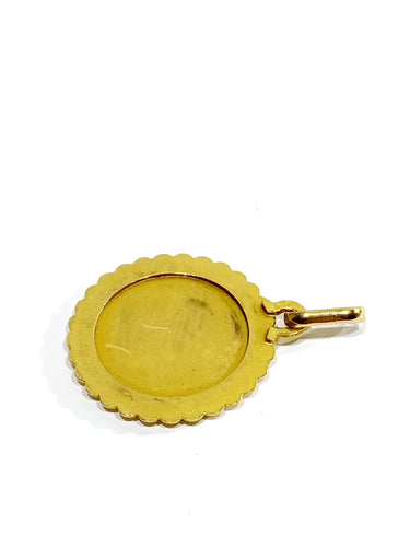 Pendentif Médaille Zodiaque Vierge Or 58 Facettes