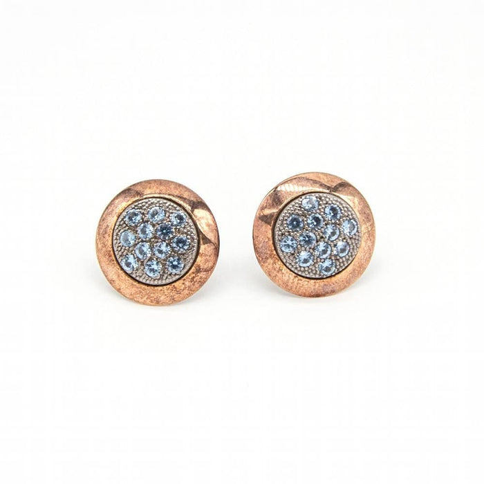 Boucles d'oreilles AZURE or rose topazes 58 Facettes D363913SO