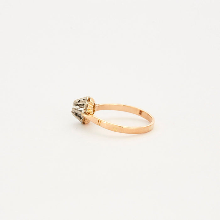 Rose gold and diamond solitaire