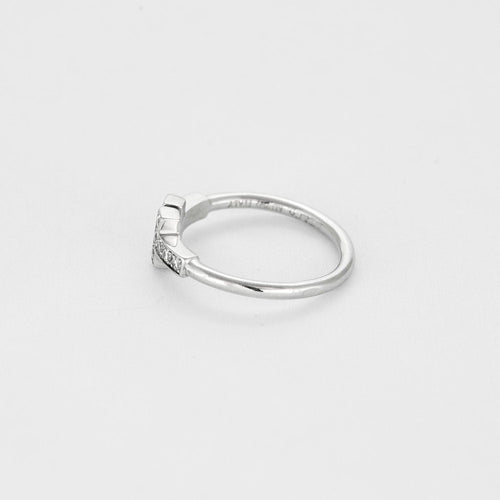 Bague 50 TIFFANY AND CO - Bague T-WIRE or blanc diamants 58 Facettes LP1213/11