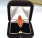 Bague 57 Bague en or jaune avec corail 58 Facettes