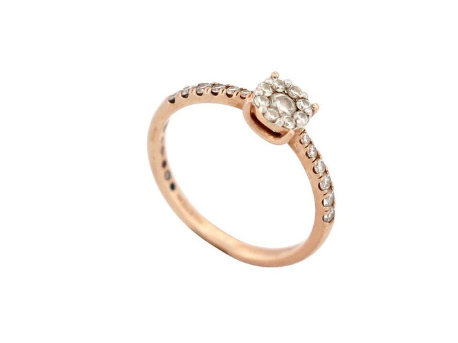 Bague 55 bague juliette juju j0303p 6mm en or rose 18k & diamants 0.45ct 58 Facettes 267117