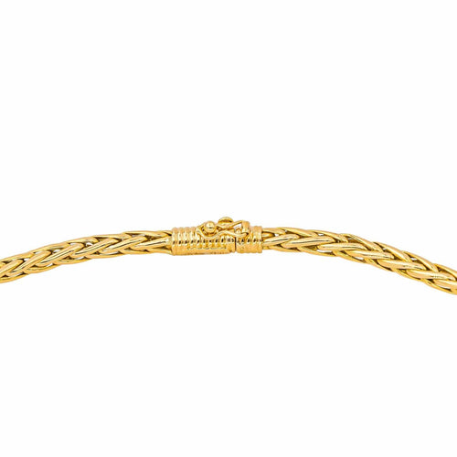 Collier Caplain Paris Collier Maille Palmier  Or jaune Saphir 58 Facettes 4438905CN