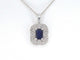 Pendentif Pendentif en or blanc avec diamants et saphir 58 Facettes 2350