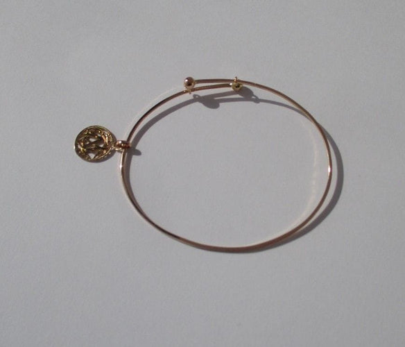 Bracelet Bracelet jonc et pendentif monogramme CM en or rose 58 Facettes