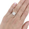 Bague 49 Bague fleur en or blanc et platine sertie de diamants. 58 Facettes 34870