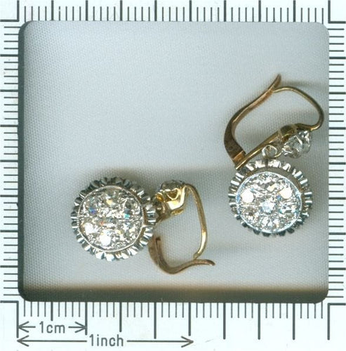 Boucles d'oreilles Boucles d'oreilles pendantes courtes en diamant Art Déco 58 Facettes 20212-0255