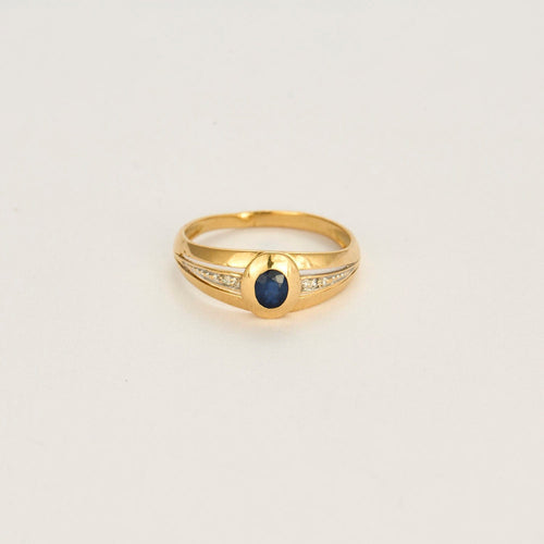 Bague 54.5 Bague Union or jaune, saphir 58 Facettes LP884/13