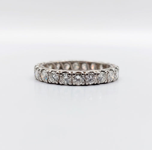 Bague 52.5 Alliance américaine Art déco - Bague en platine et diamants 1,10 carat 58 Facettes A06603