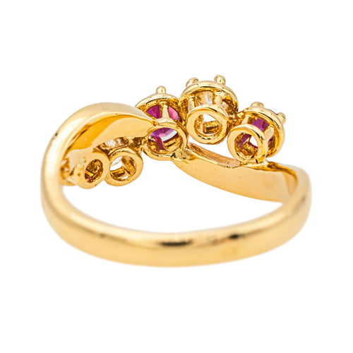 Bague 51.5 Bague Or jaune Rubis, Diamant 58 Facettes 3954560RV