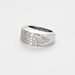 Bague 52 Bague jonc or gris et pavage de diamants 58 Facettes LJ3