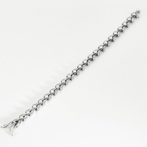 Bracelet Bracelet articulé or blanc et diamants 58 Facettes B250237