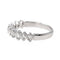 Bague 55 Bague Demi alliance Or blanc Diamant 58 Facettes 3447715CN