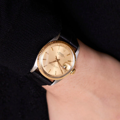 Montre ROLEX - Montre Datejust or et acier 58 Facettes