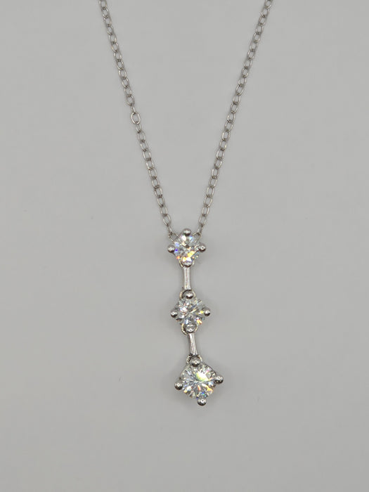 White gold diamond necklace