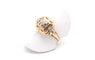 Bague 54 Bague en or jaune et or blanc avec diamant 58 Facettes