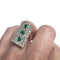 Bague Bague Art Déco émeraudes diamants 58 Facettes Q288A(739)