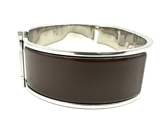 Bracelet HERMES. Collection "Clic clac H", bracelet argenté 58 Facettes