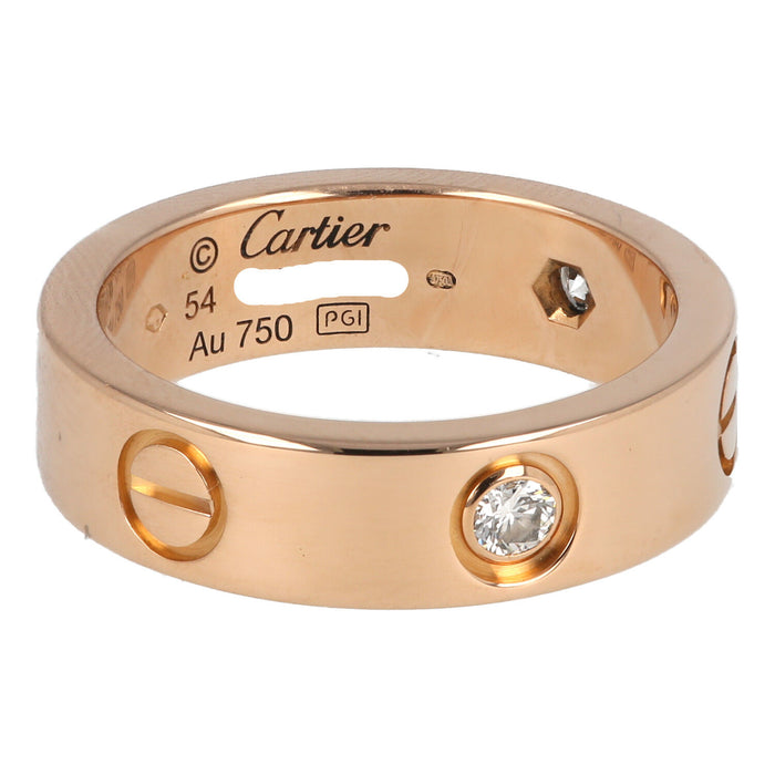 CARTIER - Anillo del amor en oro rosa y diamantes