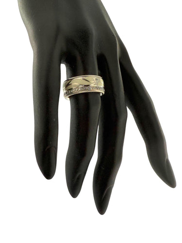 Bague 54 Wellendorff -  bague cinétique or blanc, or rose, émail et diamants 58 Facettes