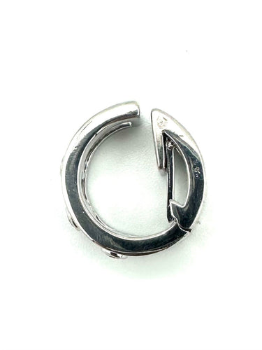 Boucles d'oreilles MESSIKA. Collection "Move Romane", clip or blanc 18K et diamants 58 Facettes