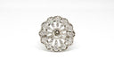 Bague 53.5 Art Déco style bombe ring platinum with diamonds. 58 Facettes