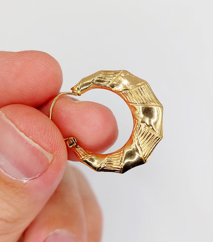 Boucles d'oreilles Créoles art déco or rose 58 Facettes A05375