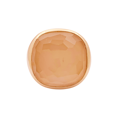 Bague 50 Bague Pomellato "Cipria" en or rose et quartz rose. 58 Facettes 34651