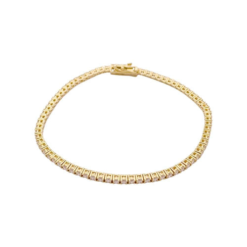 Bracelet Bracelet ligne, or jaune et diamants. 58 Facettes 34847