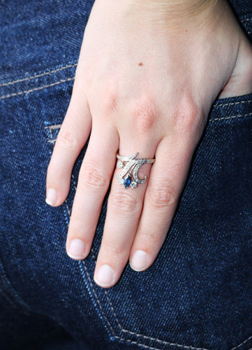 Bague 55 Bague Aigrette Diamants Saphir 58 Facettes 553