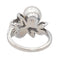 Bague 48 Bague Or blanc Perle de culture, Diamant 58 Facettes 3746805CN