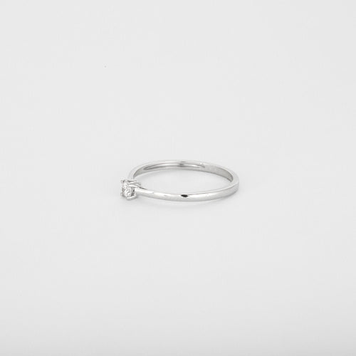 Bague 54 Solitaire or blanc diamant 58 Facettes 3121280