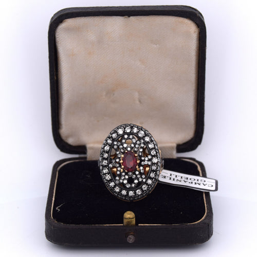 Bague 54 Bague Art Déco 1800 58 Facettes