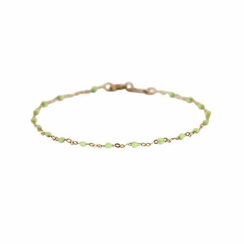 Bracelet GIGI Clozeau - Classique Gigi - Bracelet en or jaune et résine verte claire 58 Facettes BRI0094X5