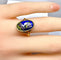 Bague 52 Bague en or jaune émail profil de femme, Limoges 58 Facettes AB646