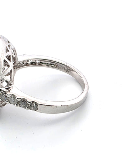 Bague 54 Bague exclusive sertie de diamants en or 18 carats 58 Facettes