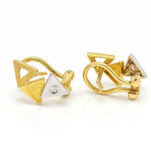 Boucles d'oreilles Boucles d'oreilles Triangle, or et diamants. Neuves. 58 Facettes D359695LF