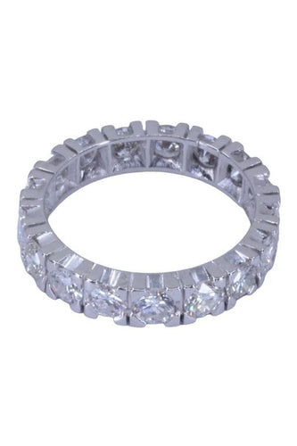 Bague 55 ALLIANCE PLATINE 17 DIAMANTS 58 Facettes 086681