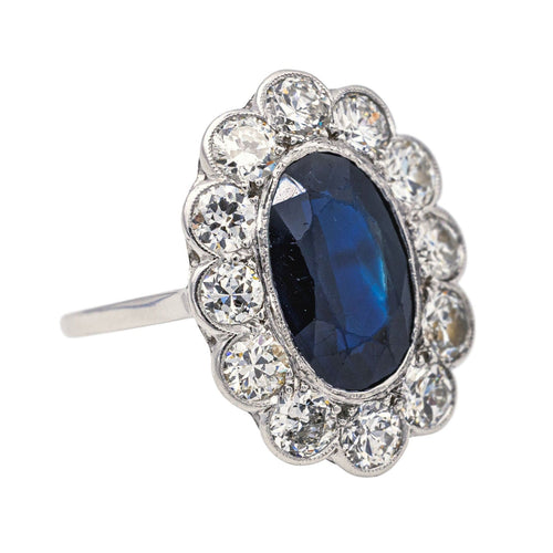 Bague 53 Bague  Pompadour   Platine Saphir, Diamant 58 Facettes 4250490CN