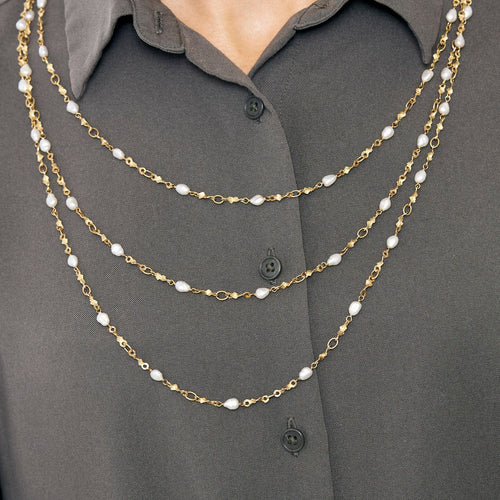 Collier Collier Rococo or jaune et or blanc 58 Facettes LP1163/6