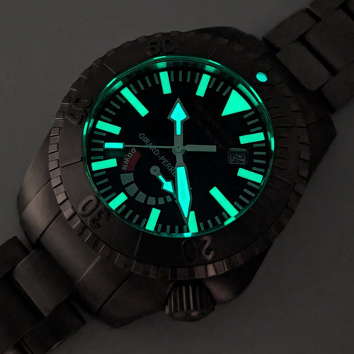 Montre Girard Perregaux Sea Hawk II Pro 3000m 49940 Titanium 2010 Deep Diver + International Guarantee + Papers RARE with Titanium Strap 58 Facettes