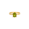 Bague 54 Bague or jaune péridot diamants 58 Facettes