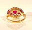 Bague 53 Bague en or jaune en rubis et diamants 58 Facettes AB607