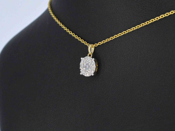 Pendentif Pendentif en or jaune avec diamant taille brillant 58 Facettes 2081