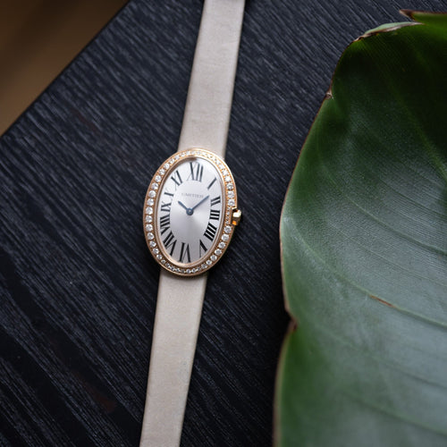CARTIER - 手表 baignoire 玫瑰金钻石 